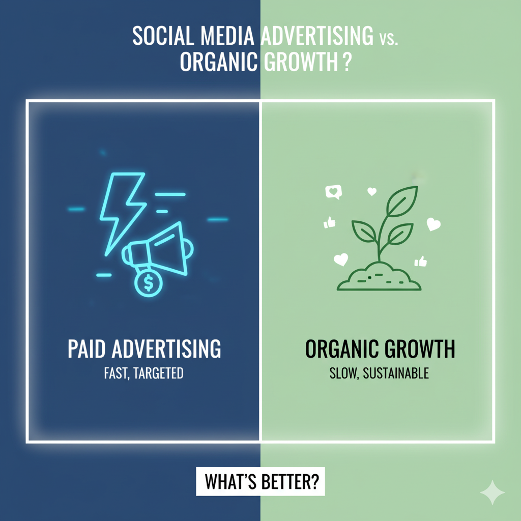 Social Media Advertising vs. Organic Growth: What’s Better?